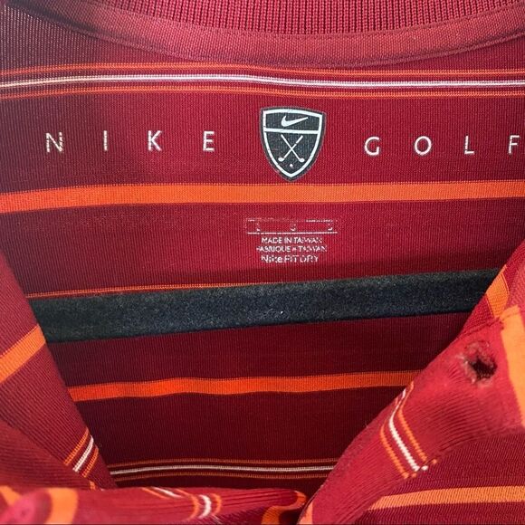 Nike Golf Striped Polo Shirt Sz L - Picture 5 of 7